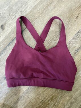 NOBULL Cross-Back Sports Bra - Burgundy - small